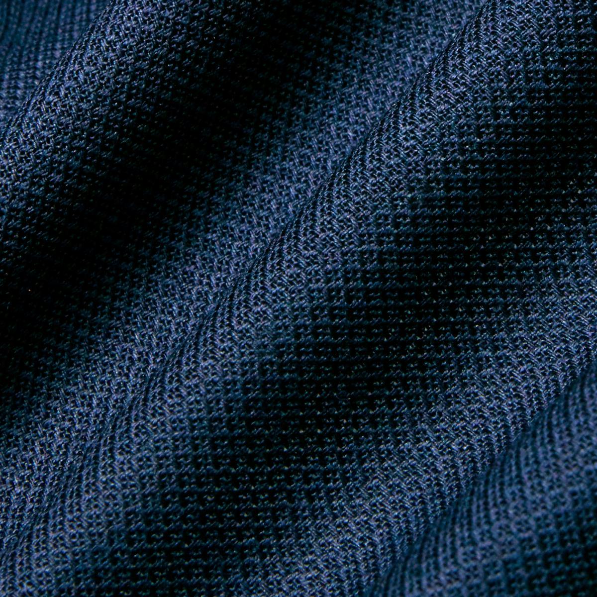 Close up of the fabric on the Mizzen+Main Navy Blue Blazer